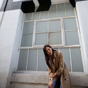 Aritzia Babaton Torino Trench Coat, Tawny Birch Brown, XS